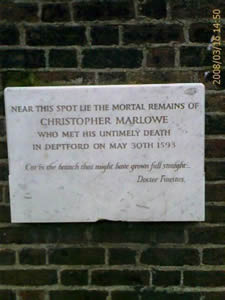 Marlowe Grave Plaque